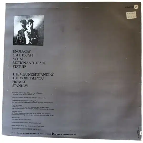 Vinil LP Orchestral Manoeuvres in the Dark – Organisation
