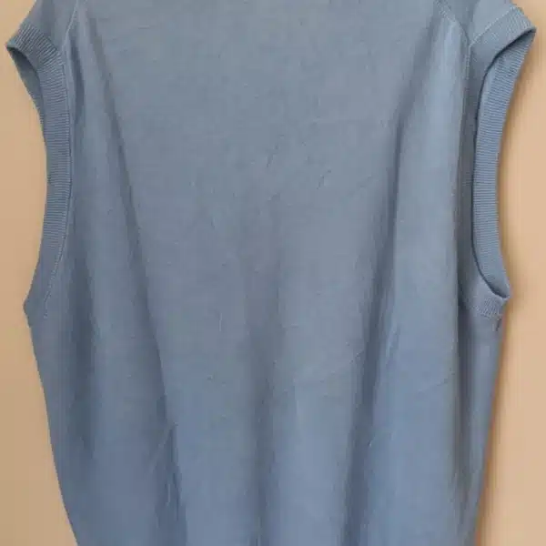 Colete de Malha Vintage – Azul Bebé