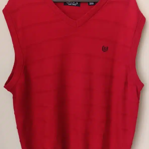 Colete de Malha Vintage – Vermelho