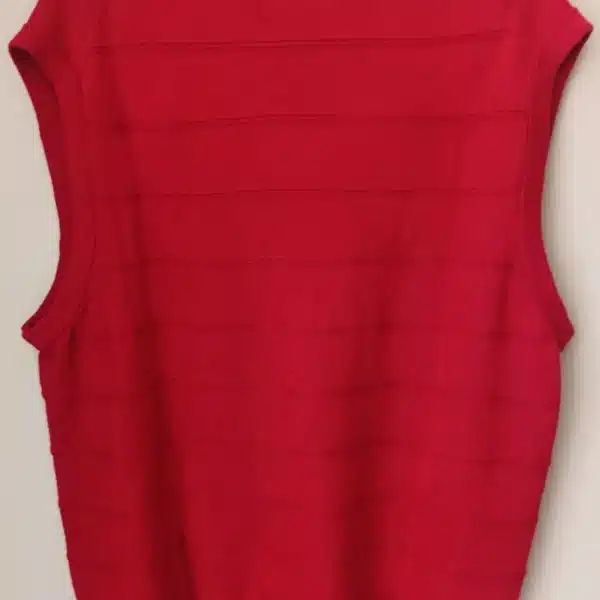 Colete de Malha Vintage – Vermelho