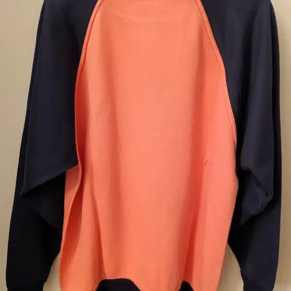 Sweat Vintage – Rosa Salmão e Azul-Marinho